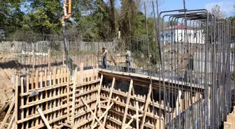 Samsun'da Kababürük Köprüsü inşaatı hızla ilerliyor