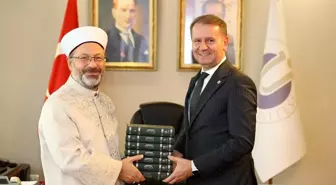 Diyanet İşleri Başkanı Ali Erbaş, Ordu Üniversitesi Rektörü Orhan Baş'ı ziyaret etti