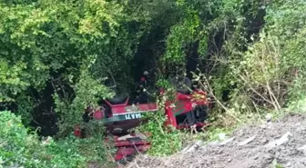 Gölcük'te Orman İşletme Müdürlüğü'ne ait arazöz uçuruma devrildi: 1 ölü, 3 yaralı