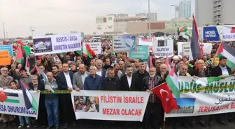 Malatya'da İsrail'in Gazze'ye yönelik saldırılarına tepki