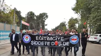 Şanlıurfa'da okul müdürüne saldırıya tepki yürüyüşü