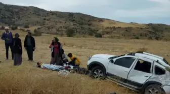 Burdur'da domuza çarpan otomobil takla attı: 1 ölü, 4 yaralı