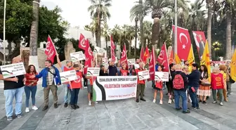 Muğla'da İsrail'in Gazze'ye yönelik saldırıları protesto edildi