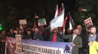 İsrail'in saldırısı Ankara Büyükelçiliği önünde protesto edildi