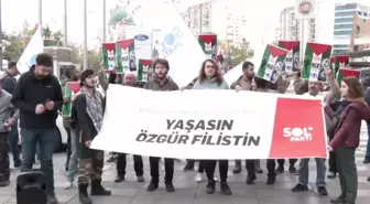 Sol Parti Üyeleri İsrail'i Protesto Etti