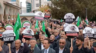 Van'da İsrail'in Gazze'deki hastaneye saldırısı protesto edildi