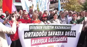 Sendikalar ve Meslek Örgütlerinden Ankara'da İsrail'e Protesto: 'Amerikan Emperyalizmi Filistin Halkının ve Tüm Bölge Halklarının Ortak Düşmanıdır'