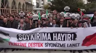 Van'da İsrail'in Gazze'deki hastaneye saldırısı protesto edildi