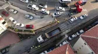 Alkollü sürücü hafriyat kamyonuyla dehşet saçtı: 2 polis ağır yaralı