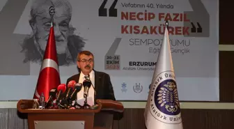 Bakan Tekin, 'Vefatının 40. Yılında Necip Fazıl Kısakürek Sempozyumu'nda konuştu Açıklaması