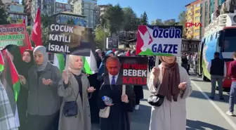 Rize'de Filistin'e Destek Yürüyüşü Düzenlendi