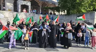 HÜDA PAR Kadın Kolları, İsrail'in Filistin'e yönelik saldırılarını protesto etti