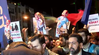 İsrail'e destek iddiasıyla İngiltere İstanbul Başkonsolosluğu önünde eylem