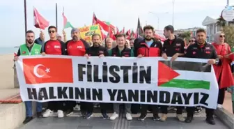 Samsun'da İHH tarafından 'Büyük Filistin Yürüyüşü' düzenlendi