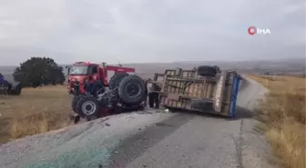 Çorum'un Alaca ilçesinde traktör devrildi, 1 kişi yaralandı