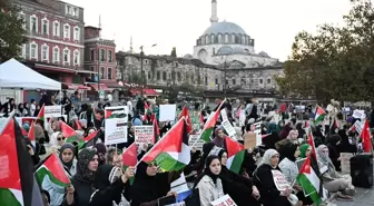 Filistinli Kadınlarla Dayanışma İnisiyatifi İsrail Saldırılarını Protesto Etti