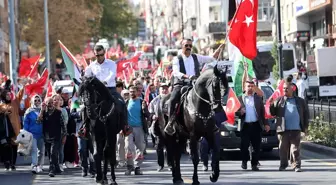 Nevşehir'de İsrail karşıtı yürüyüş düzenlendi