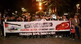 Trabzon Sivil İnisiyatifi İsrail'in Gazze saldırılarını protesto etti