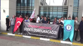 Edirne'de Sağlık Çalışanları Bir Hasta Yakınının Doktoru Silahla Tehdit Etmesine Tepki Gösterdi