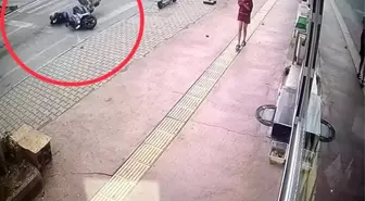 Samsun'da Ters Yönden Gelen Motosiklet Sürücüsü Genç Kıza Çarptı