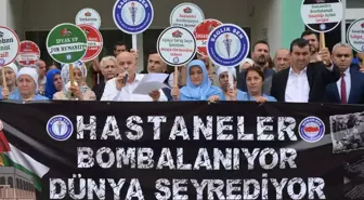 Giresun'da Sağlık-Sen Üyeleri İsrail'in Gazze'ye Saldırılarını Protesto Etti