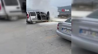 Milas'ta araç yangını panikletti