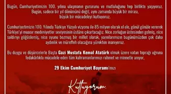 Uşak Üniversitesi Rektörü Prof. Dr. Ekrem Savaş'tan Cumhuriyet Bayramı Kutlama Mesajı