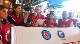 Tez-Koop-İş Samsun Şubesi İsrail'in Filistin'e yönelik saldırılarını protesto etti