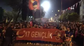 Çanakkale'de Cumhuriyet'in 100. yılı için meşaleler yandı