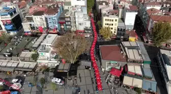 Pendik'te Cumhuriyet'in 100. yılı yürüyüşü düzenlendi