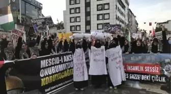 Bingöl'de Kadınlar İsrail'in Filistin'e Yönelik Saldırılarını Protesto Etti