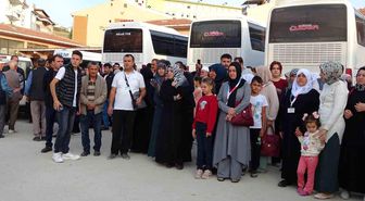 Kütahya'dan Umre'ye Dualarla Uğurlanan Kafile