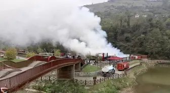 Trabzon Büyükşehir Belediyesi'ne ait Sera Gölü Sosyal Tesisleri'ndeki restoran yandı