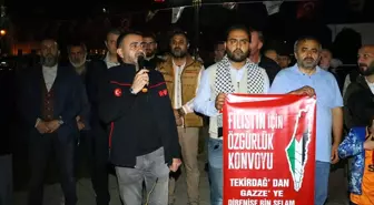 İHH İnsani Yardım Derneği Filistin'e Destek İçin Araç Konvoyu Yola Çıktı