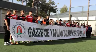 Amasya Üniversitesi Futbol Turnuvasında İsrail'in Gazze'ye Saldırılarına Tepki