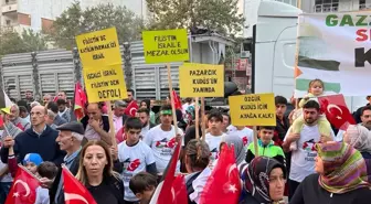 Pazarcık'ta Gazze'ye Destek Mitingi Gerçekleştirildi