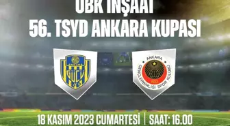 TSYD Ankara Şubesi Kupası MKE Ankaragücü ile Gençlerbirliği Arasında Oynanacak