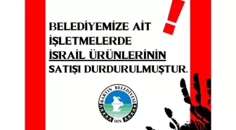Bartın Belediyesi İsrail Ürünlerini Boykot Ediyor