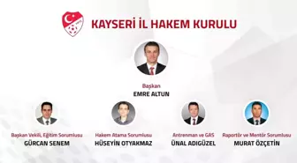 Kayseri İl Hakem Kurulu Başkanı ve üyeleri atandı