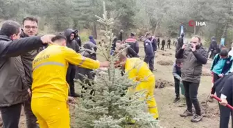 Yağmura aldırış etmediler, Cumhuriyet'in 100. yılı için fidan diktiler