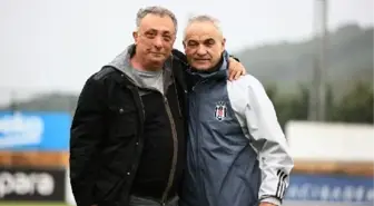 Beşiktaş Başkanı Ahmet Nur Çebi, Rıza Çalımbay'ın İlk Antrenmanında Yanında Oldu
