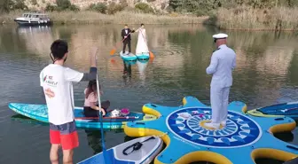 Muğla'da Deniz Tutkunu Çiftin Temsili Nikah Töreni
