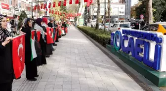 Kocaeli'de 'El Ele Gazze Şeridi' eylemi düzenlendi