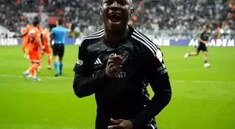 Beşiktaş'ın Kongolu oyuncusu Jackson Muleka, Başakşehir maçında gol attı