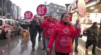 Disk'in İstanbul'dan Ankara'ya Yürüyüşü Gebze'de.