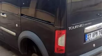 Gaziantep'te Lastik Hırsızı Suçüstü Yakalandı