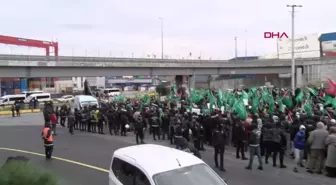 GAZZE Dayanışma Platformu ve sivil toplum kuruluşları Ambarlı Limanı'nda İsrail'le ticari ilişkilerin sonlandırılması için eylem yaptı