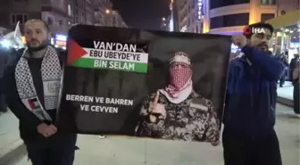 Van'da İsrail'in Gazze'ye yönelik saldırıları protesto edildi