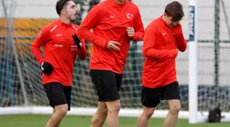 A Milli Futbol Takımı, Galler maçı öncesi antrenman yaptı