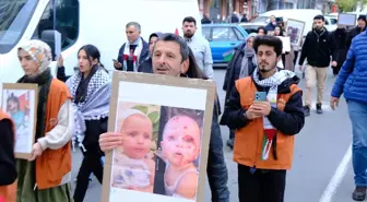 İHH Kırklareli İnsani Yardım Derneği, İsrail'in Filistin'e yönelik saldırılarında hayatını kaybeden çocuklar için yürüyüş düzenledi